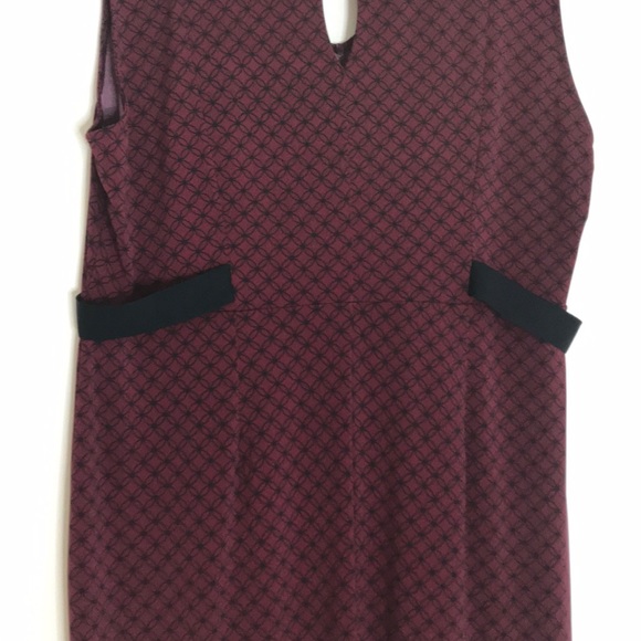 Motherhood Maternity Midi Dress Burgundy SZ Large - Picture 9 of 16